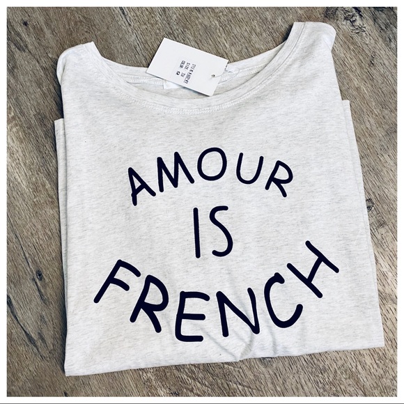✨LAST ONE ✨PARIS✨L’amour  is French T-shirt - Picture 2 of 11